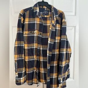 American Eagle Outfitters Blue and Yellow Plaid Shirt